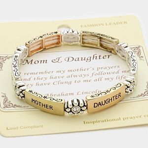 "Mother and Daughter" Tri-Tone Bracelet with Card